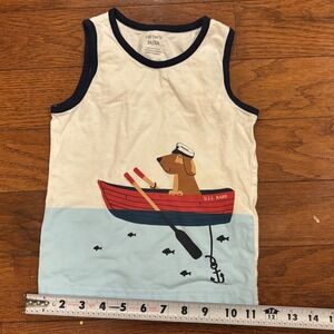 Kids Boys Carter's 3T Nautical Dog Boat Tank‎ Top Summer Beach Play Fun
